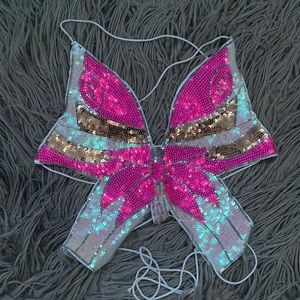 SEQUIN BUTTERFLY TOP